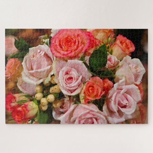 Briljant boeket van rozen legpuzzel (Horizontaal)