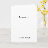 Briljant.... Een trouwkaart (grappig) Kaart (Gele Bloem)