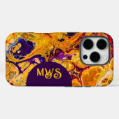 Briljant geel Oranje fractaal ontwerp Case-Mate iPhone Case (Achterkant (horizontaal))