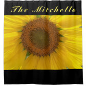 Briljant geel zonnebloemgordijn douchegordijn (Voorkant)