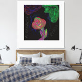 Briljant gekleurde Afrikaanse bloem Canvas Afdruk (Insitu (Slaapkamer))