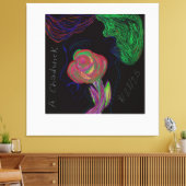 Briljant gekleurde Afrikaanse bloem Canvas Afdruk (Insitu (Woonkamer))