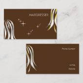 Briljant grijs en gele pooliet hairstyle visitekaartje (Voorkant / Achterkant)