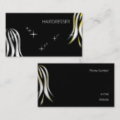 Briljant grijs en gele pooliet hairstyle visitekaartje (Voorkant / Achterkant)