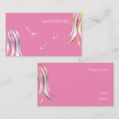 Briljant grijs en gele pooliet hairstyle visitekaartje (Voorkant / Achterkant)