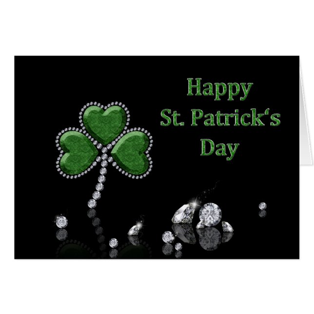 Briljant Happy St. Patrick's Day Diamonds (Voorkant Horizontaal)