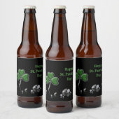 Briljant Happy St. Patrick's Day Diamonds Bier Etiket (Flessen)