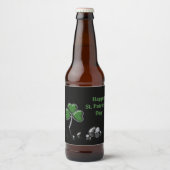 Briljant Happy St. Patrick's Day Diamonds Bier Etiket (Voorkant)