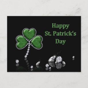 Briljant Happy St. Patrick's Day Diamonds Briefkaart