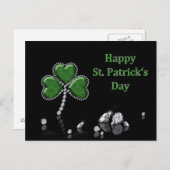 Briljant Happy St. Patrick's Day Diamonds Briefkaart (Voorkant / Achterkant)