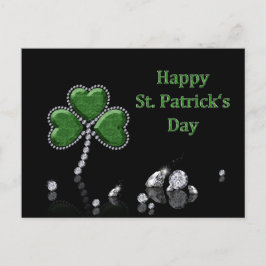 Briljant Happy St. Patrick's Day Diamonds Briefkaart