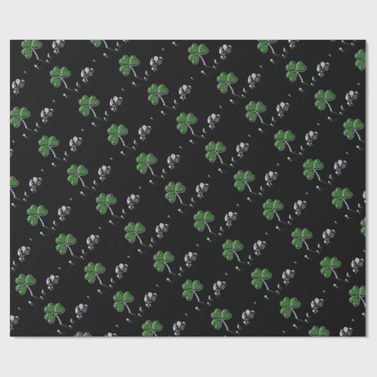 Briljant Happy St. Patrick's Day Diamonds Cadeaupapier (Vlak)