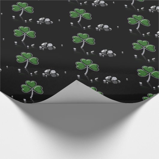 Briljant Happy St. Patrick's Day Diamonds Cadeaupapier (Hoek)
