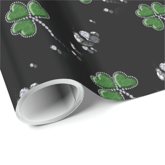 Briljant Happy St. Patrick's Day Diamonds Cadeaupapier (Rol Hoek)