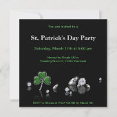 Briljant Happy St. Patrick's Day Diamonds Kaart (Achterkant)