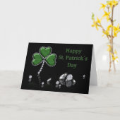 Briljant Happy St. Patrick's Day Diamonds Kaart (Gele Bloem)