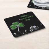 Briljant Happy St. Patrick's Day Diamonds Kartonnen Onderzetters (Schuin)