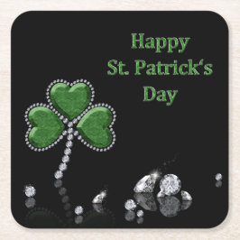 Briljant Happy St. Patrick's Day Diamonds Kartonnen Onderzetters