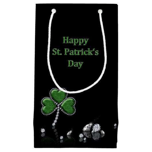 Briljant Happy St. Patrick's Day Diamonds Klein Cadeauzakje (Voorkant)
