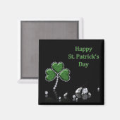 Briljant Happy St. Patrick's Day Diamonds Magneet (Voorkant / Achterkant)