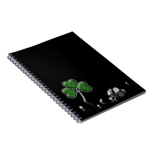 Briljant Happy St. Patrick's Day Diamonds Notitieboek (Rechterzijde)