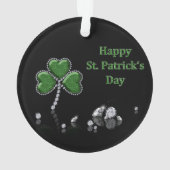 Briljant Happy St. Patrick's Day Diamonds Ornament (achterkant)