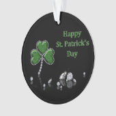 Briljant Happy St. Patrick's Day Diamonds Ornament (voorkant)