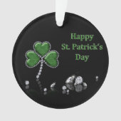 Briljant Happy St. Patrick's Day Diamonds Ornament (voorkant)