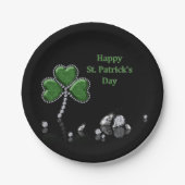Briljant Happy St. Patrick's Day Diamonds Papieren Bordje (Voorkant)