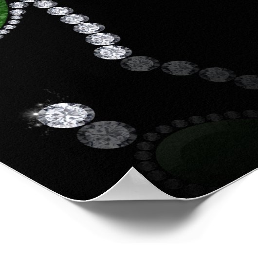 Briljant Happy St. Patrick's Day Diamonds Poster (Hoek)