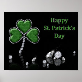 Briljant Happy St. Patrick's Day Diamonds Poster