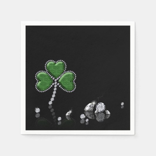 Briljant Happy St. Patrick's Day Diamonds Servet (Voorkant)