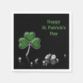 Briljant Happy St. Patrick's Day Diamonds Servetten (Voorkant)