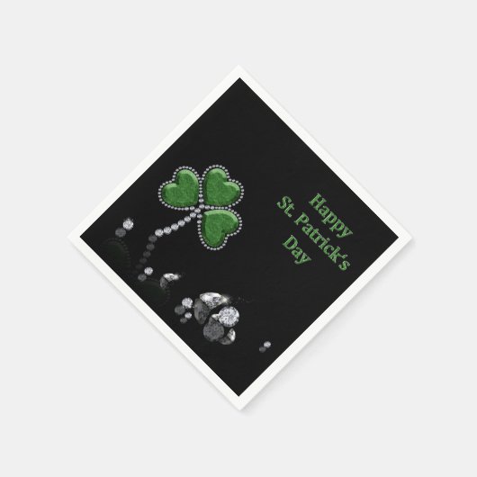 Briljant Happy St. Patrick's Day Diamonds Servetten (Hoek)