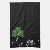 Briljant Happy St. Patrick's Day Diamonds Theedoek (Verticaal)