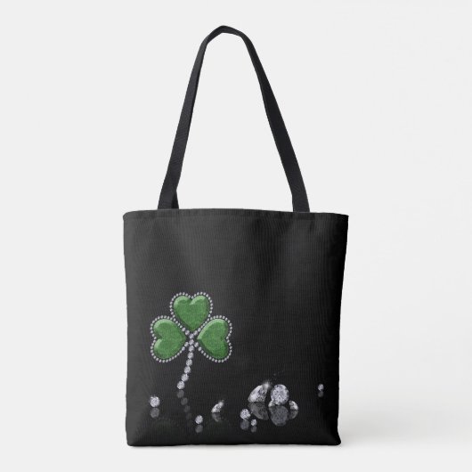 Briljant Happy St. Patrick's Day Diamonds Tote Bag (Achterkant)