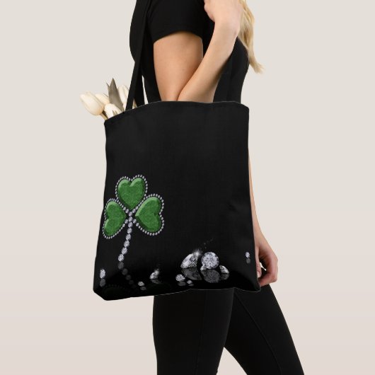Briljant Happy St. Patrick's Day Diamonds Tote Bag (Dichtbij)