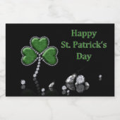 Briljant Happy St. Patrick's Day Diamonds Voedselcontainer Etiket (Enkel label)