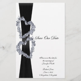 Briljant hart: zwart lint en diamantharten