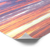 Briljant Hawaiian Pink en Lavender Sunset Sky Poster (Hoek)