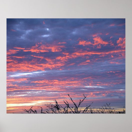Briljant Hawaiian Pink en Lavender Sunset Sky Poster (Voorkant)