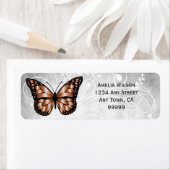 Briljant kopervlinderadres etiket (Insitu)