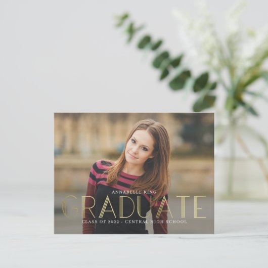 Briljant Mind Afstuderen Aankondiging Briefkaart (Staand voorkant)