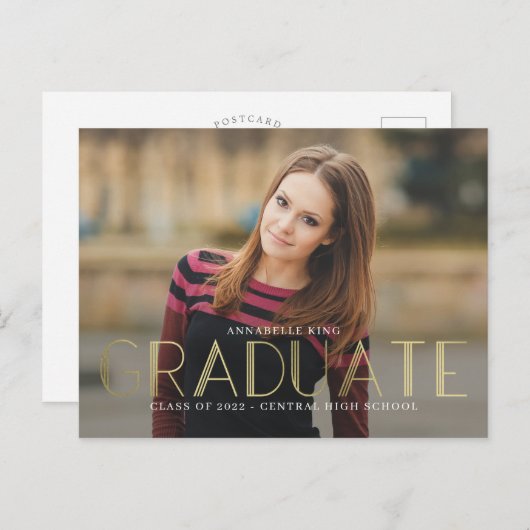 Briljant Mind Afstuderen Aankondiging Briefkaart (Voorkant / Achterkant)