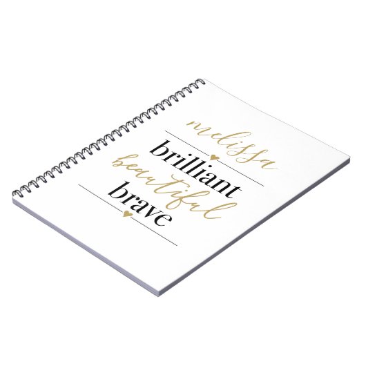 Briljant Moo Dapper Persoonlijke Naam  Notitieboek (Linkerzijde)