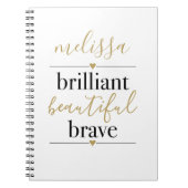 Briljant Moo Dapper Persoonlijke Naam  Notitieboek (Voorkant)