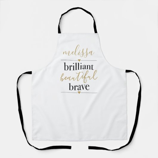 Briljant Moo Dapper Persoonlijke Naam Schort (Voorkant)