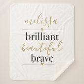 Briljant Moo Dapper Persoonlijke Naam  Sherpa Deken (Voorkant)