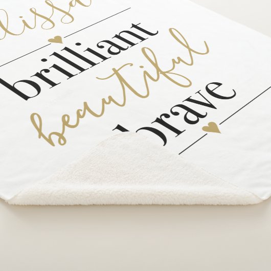 Briljant Moo Dapper Persoonlijke Naam  Sherpa Deken (3/4)