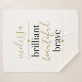 Briljant Moo Dapper Persoonlijke Naam  Sherpa Deken (Voorkant (horizontaal))